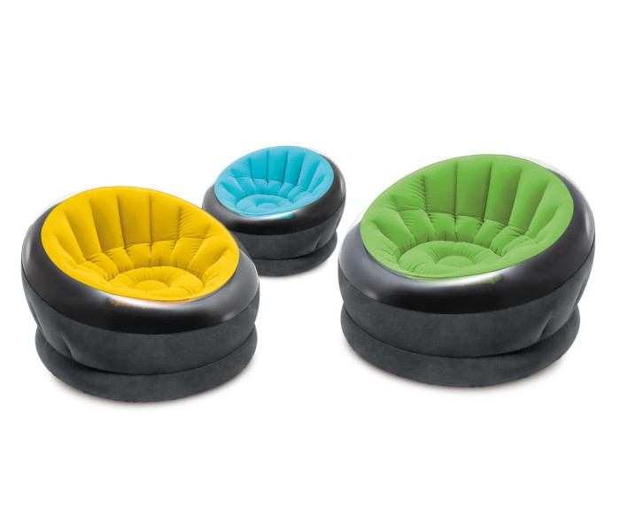 INTEX Fotelja na naduvavanje 112k109k690cm, crna