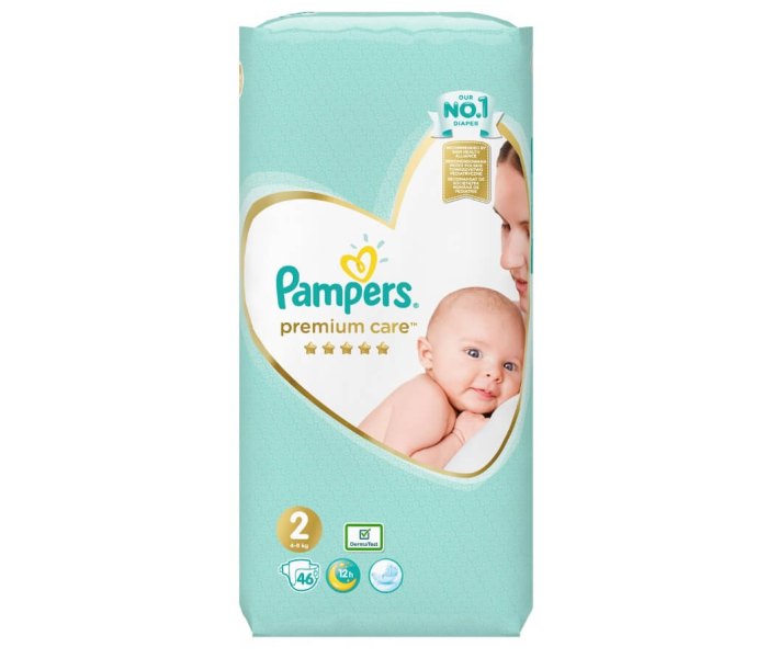 Pampers Premium Care 2 VP pelene, veličina 2 (4-8kg), 46 komada