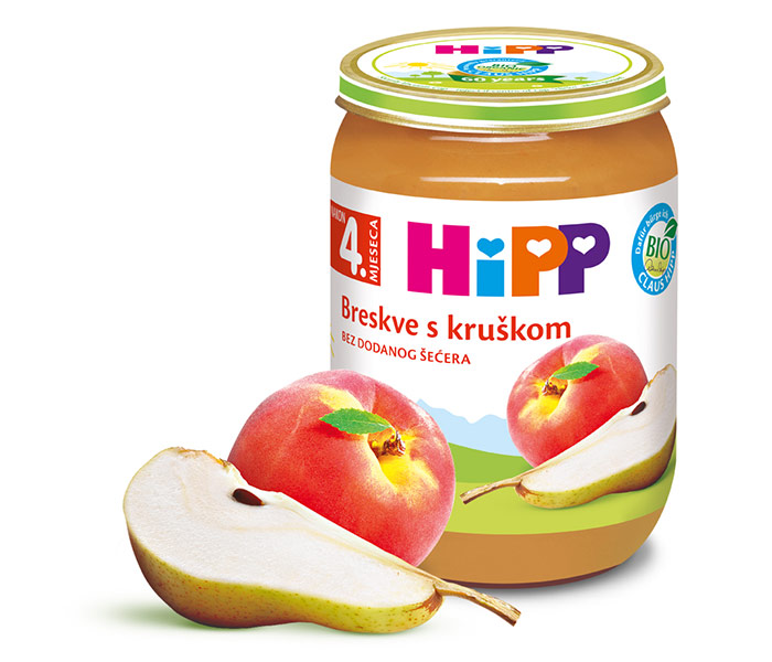 Hipp kašica breskva i kruška 190g