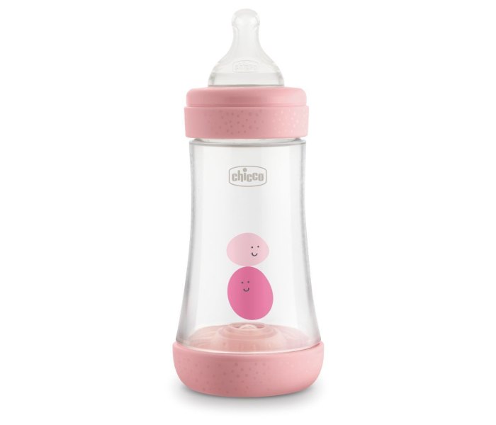 Chicco Plastična flaša perfect5 240ml roze 0m+ silikon