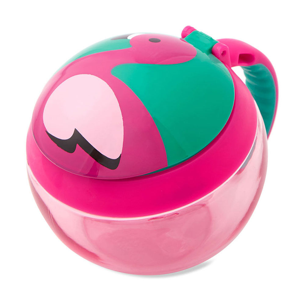 Skip Hop Šolja sa poklopcem za užinu Flamingo, 12m+