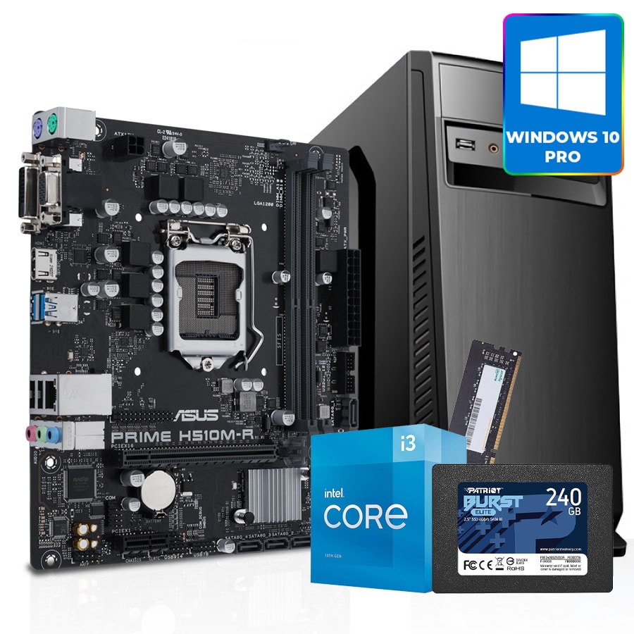 GNC OFFICE i3-10105 3.70GHz , MB H510, RAM 16 GB DDR4 SSD 480 GB, Kućište GNC + EZ Cool napojna 500W, NO OS, 2Y