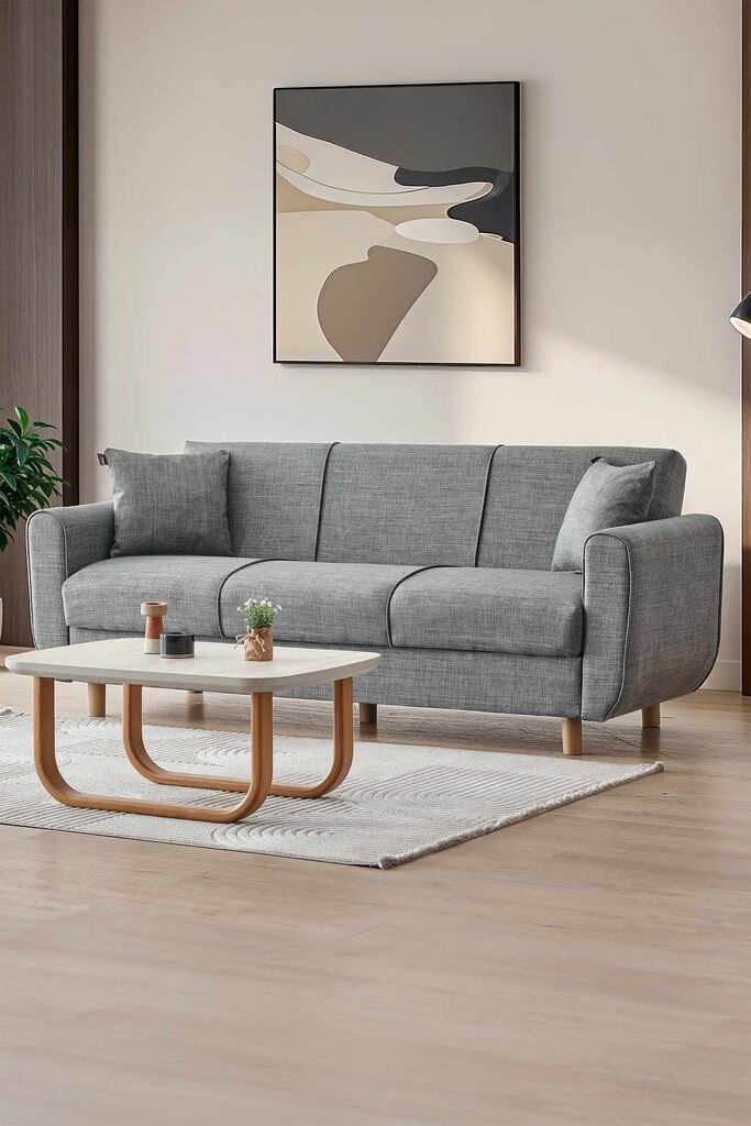 Atelier del Sofa Trosjed na razvlačenje Flavia, 214 x 100 x 87 cm, Tamnosivi