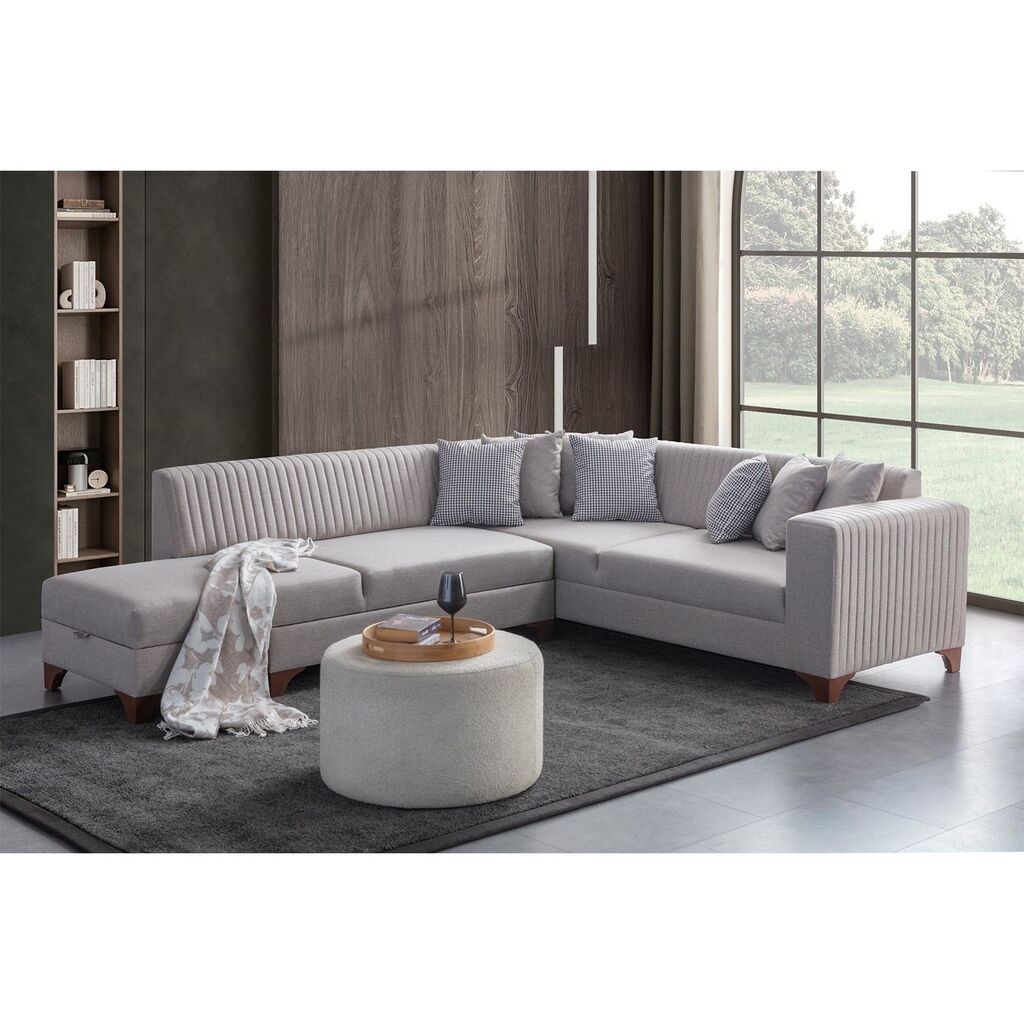 Atelier del Sofa Ugaona garnitura na razvlačenje West Left, 230x285 cm, Krem