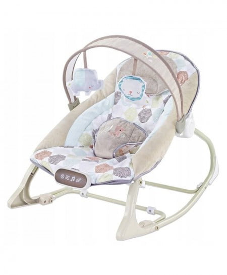 FitchBaby Ležaljka za bebe sa muzikom i vibracijom, Bež