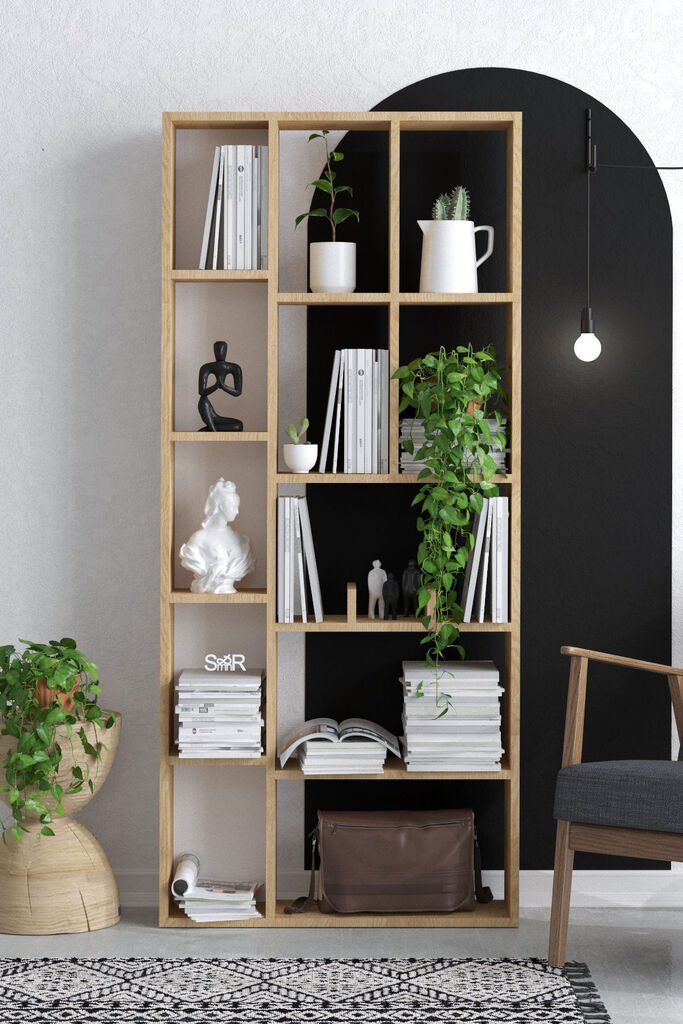 Hanah Home Polica 75x170x18cm Hrast