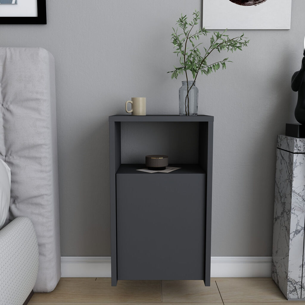 Hanah Home Noćni ormarić Carlin 36x61,4x25,3 cm Antracit