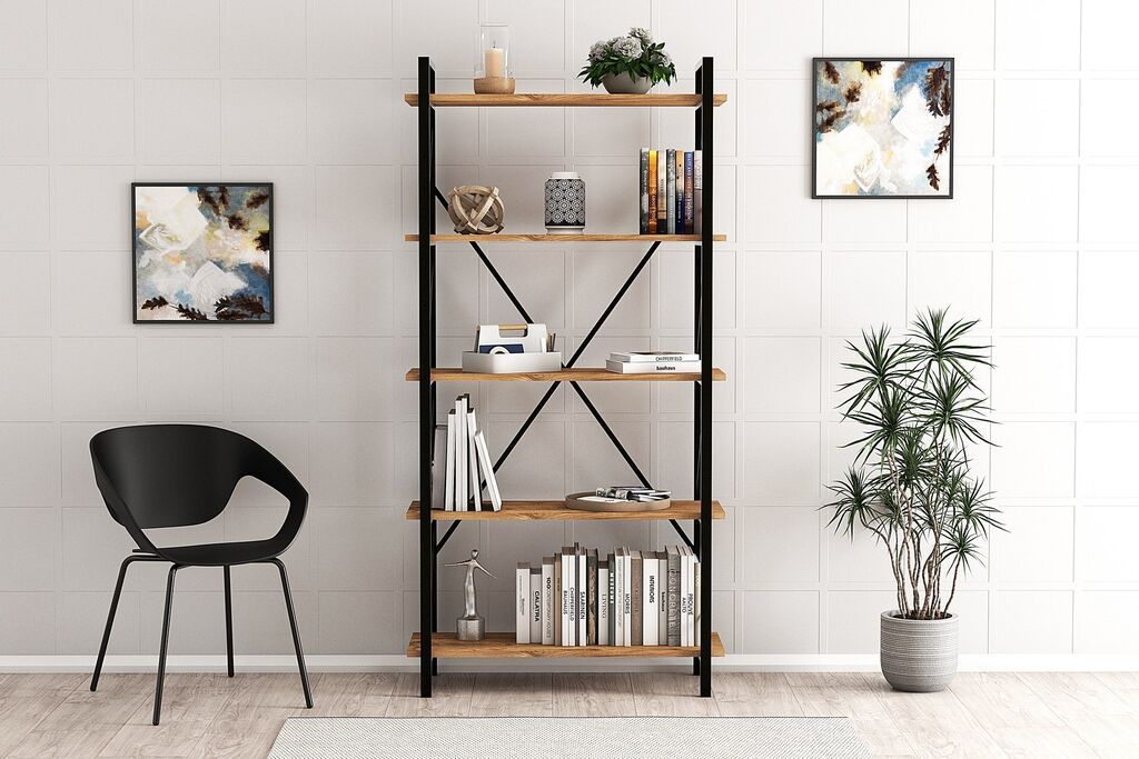 Hanah Home Nero Elite polica za knjige, smeđa