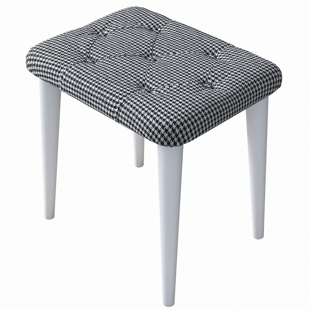 Hanah Home Taburei 45x45x35cm, Crno-bijeli