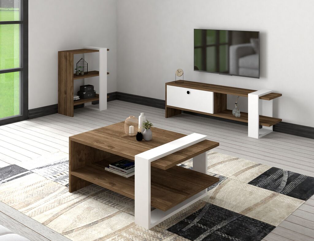 Hanah Home Set TV komoda i klub stolić, orah