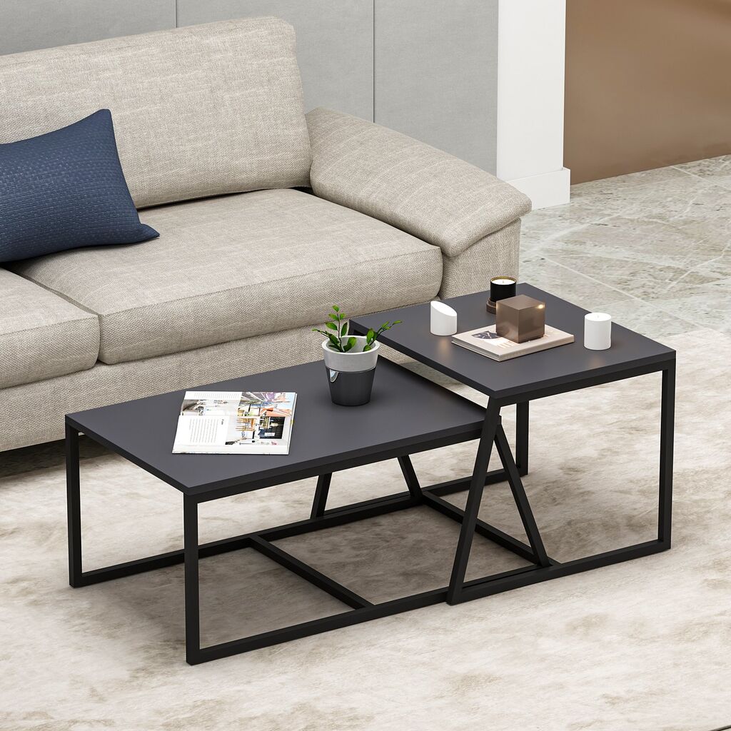 Hanah Home Club sto Minimal 75x38x50cm Antracit
