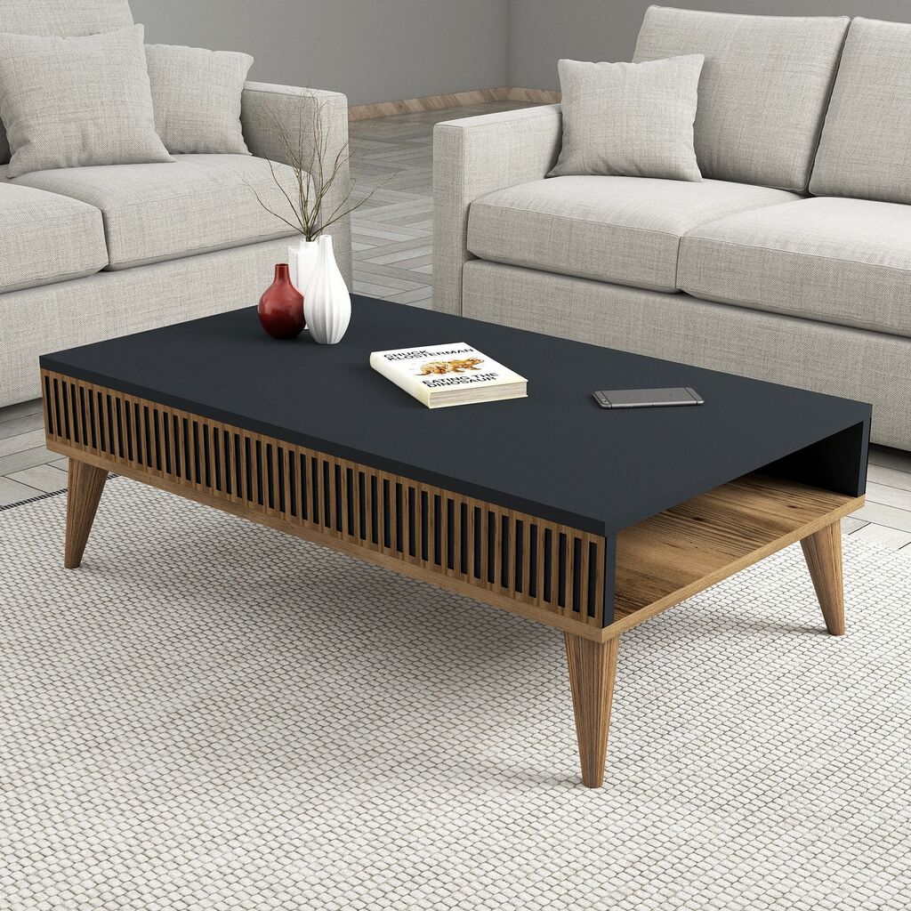 Hanah Home Milan Sto za dnevnu sobu, Sivo-Smeđi