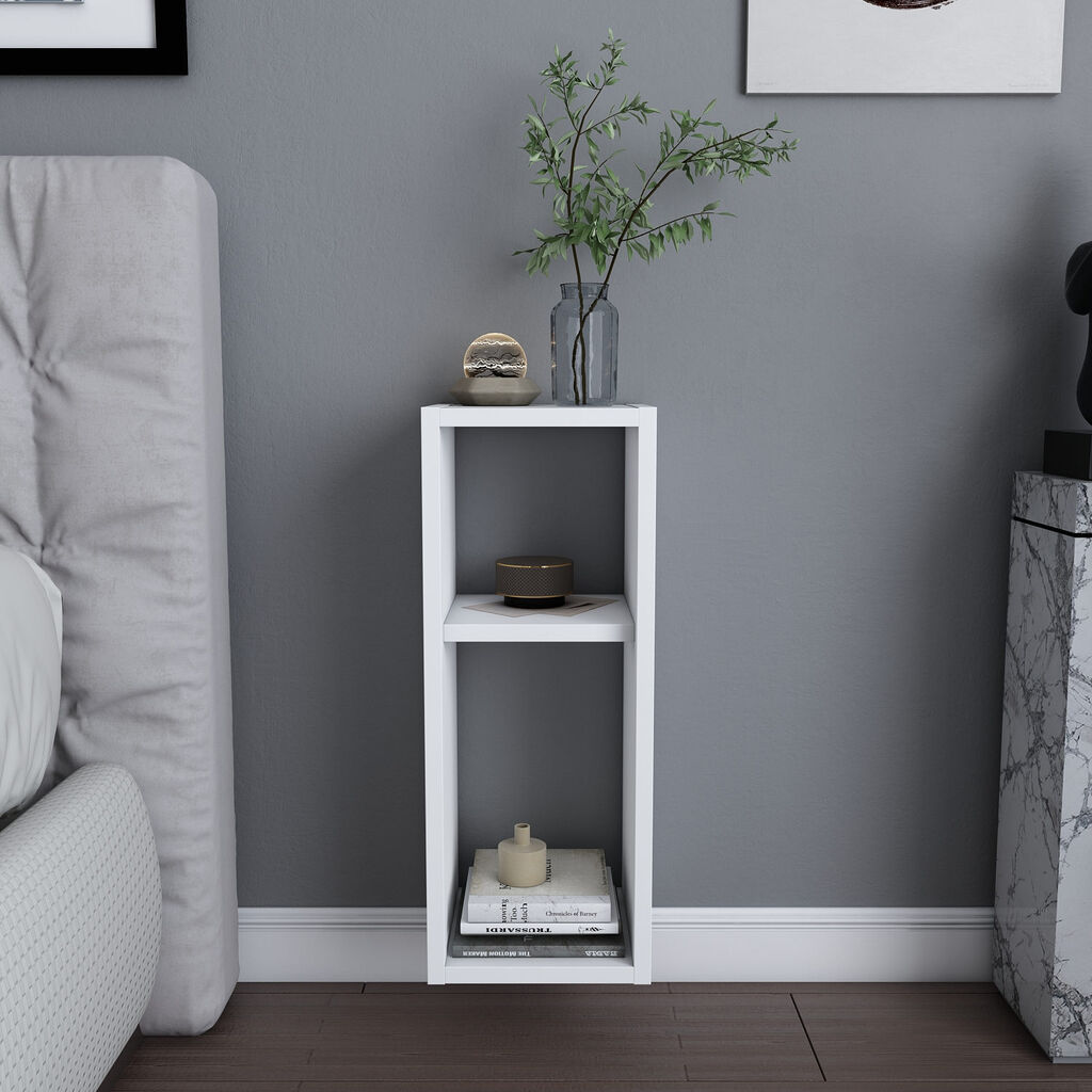 Hanah Home Noćni ormarić Sault, 23,2x59,6x22 cm, Bijeli