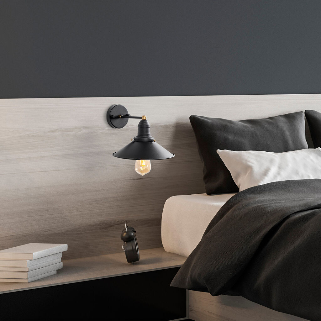 Opviq Zidna lampa E27 Max 40W, Crno-bronzana
