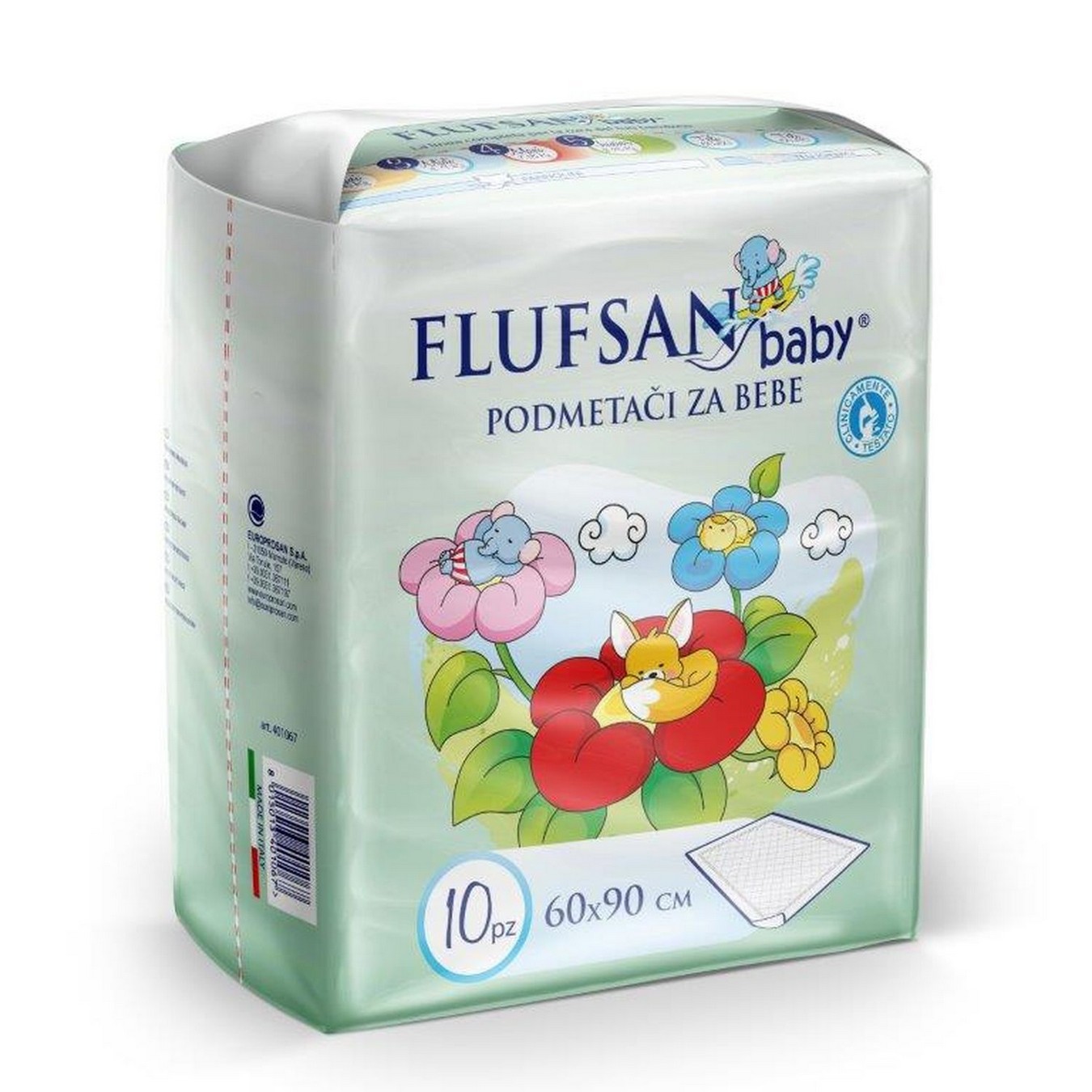 FLUFSAN Baby podmetač, 60x90cm, 10 komada