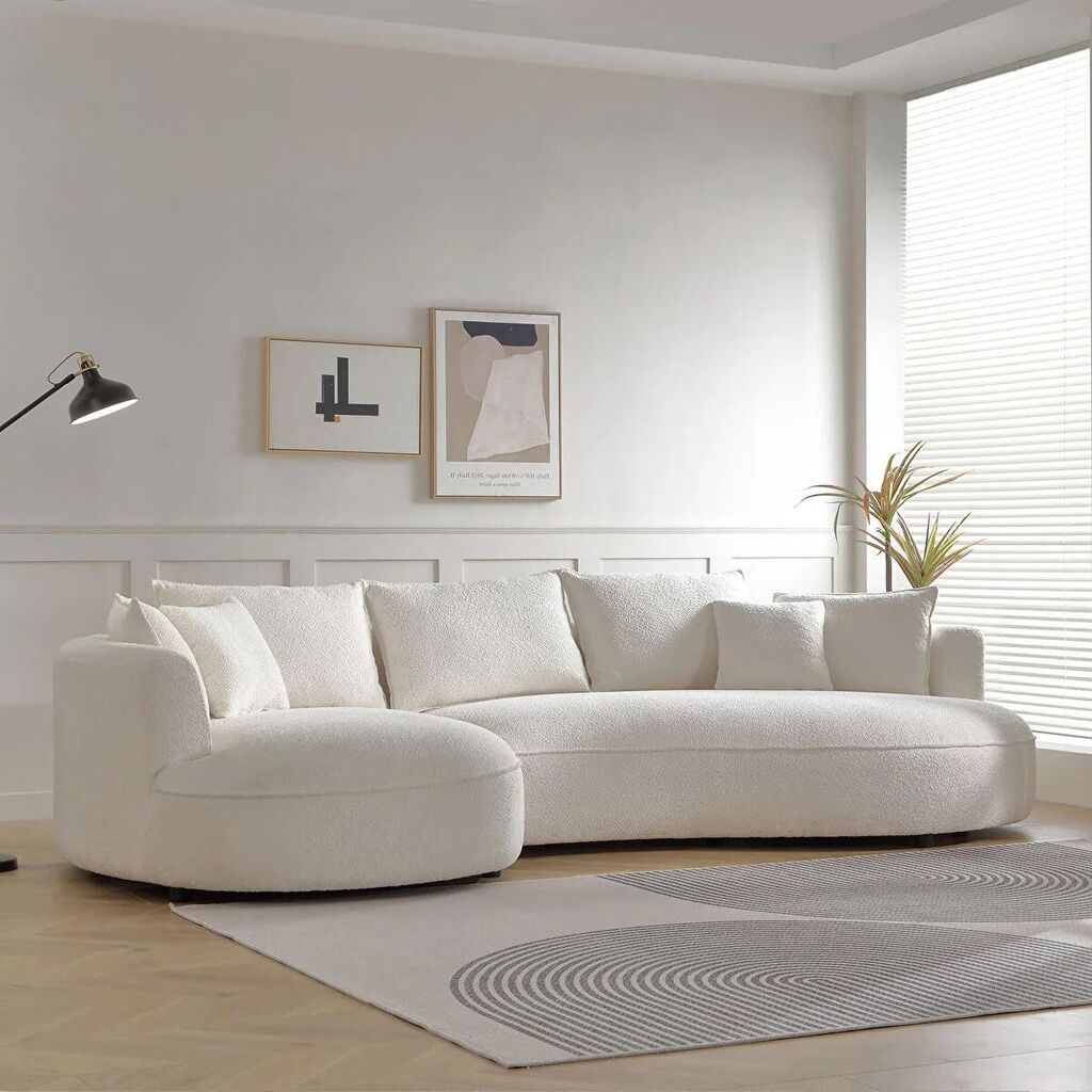 Atelier del Sofa Ugaona garnitura na razvlačenje Venedik Left, 317x163.5x71 cm, Bijela