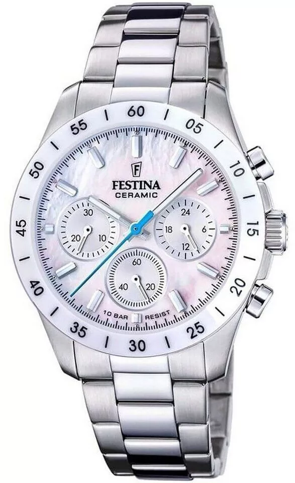 FESTINA Ženski ručni sat F20693/1, Kvarcni mehanizam, Roze kućište, Srebrne boje