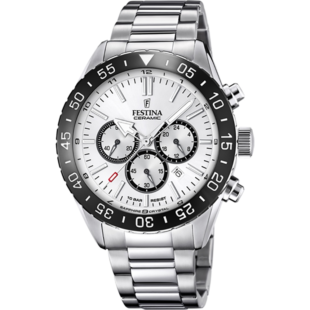 FESTINA Muški ručni sat F20575-1, Kvarcni mehanizam, Bijelo kućište, Srebrne boje