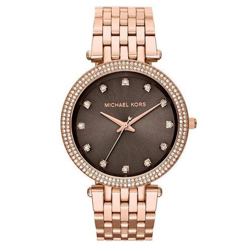 MICHAEL KORS Ženski ručni sat MK3217, Kvarcni mehanizam, Smeđe kućište, Rose gold
