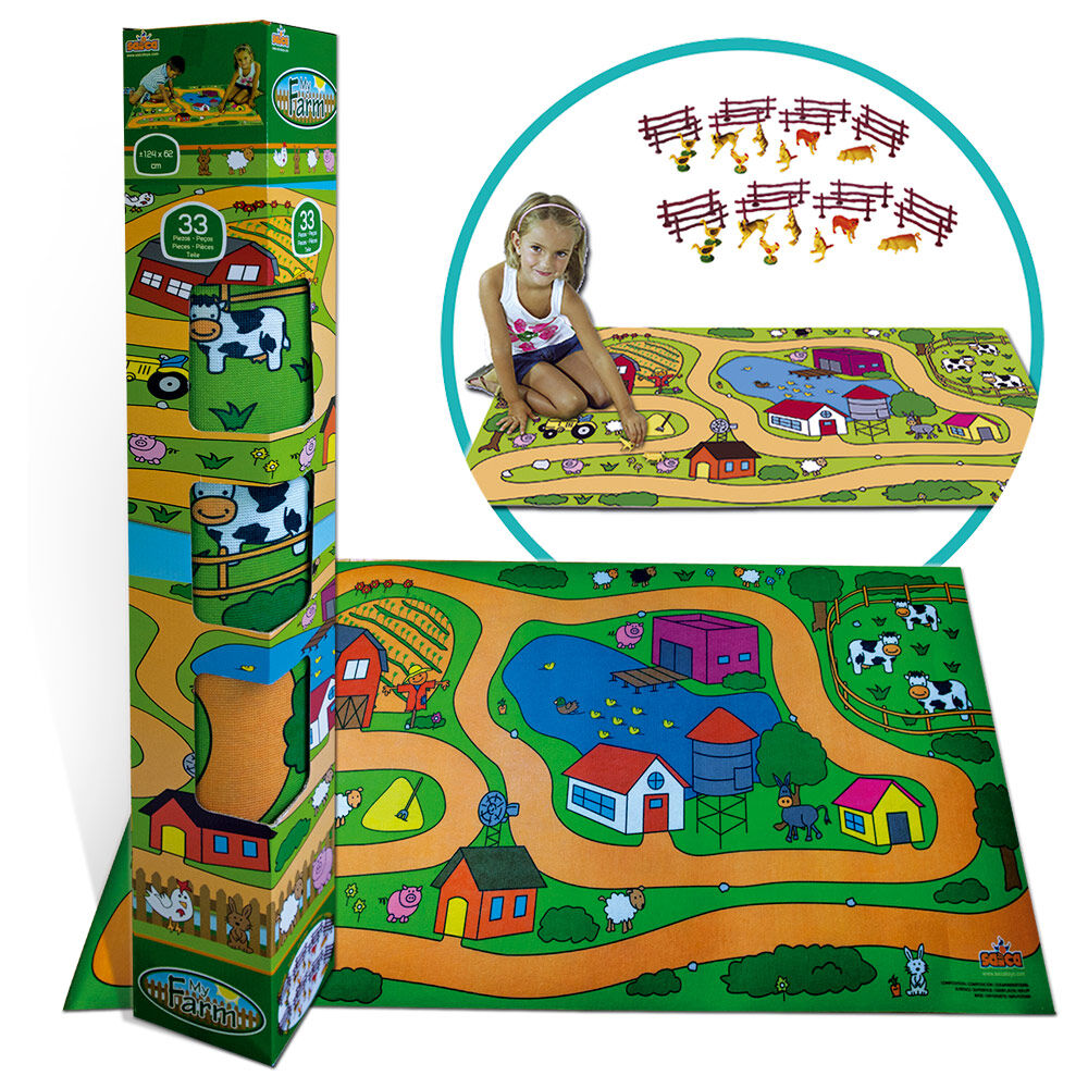 Tepih za dečiju sobu Farma, 124x62 cm, Šareni