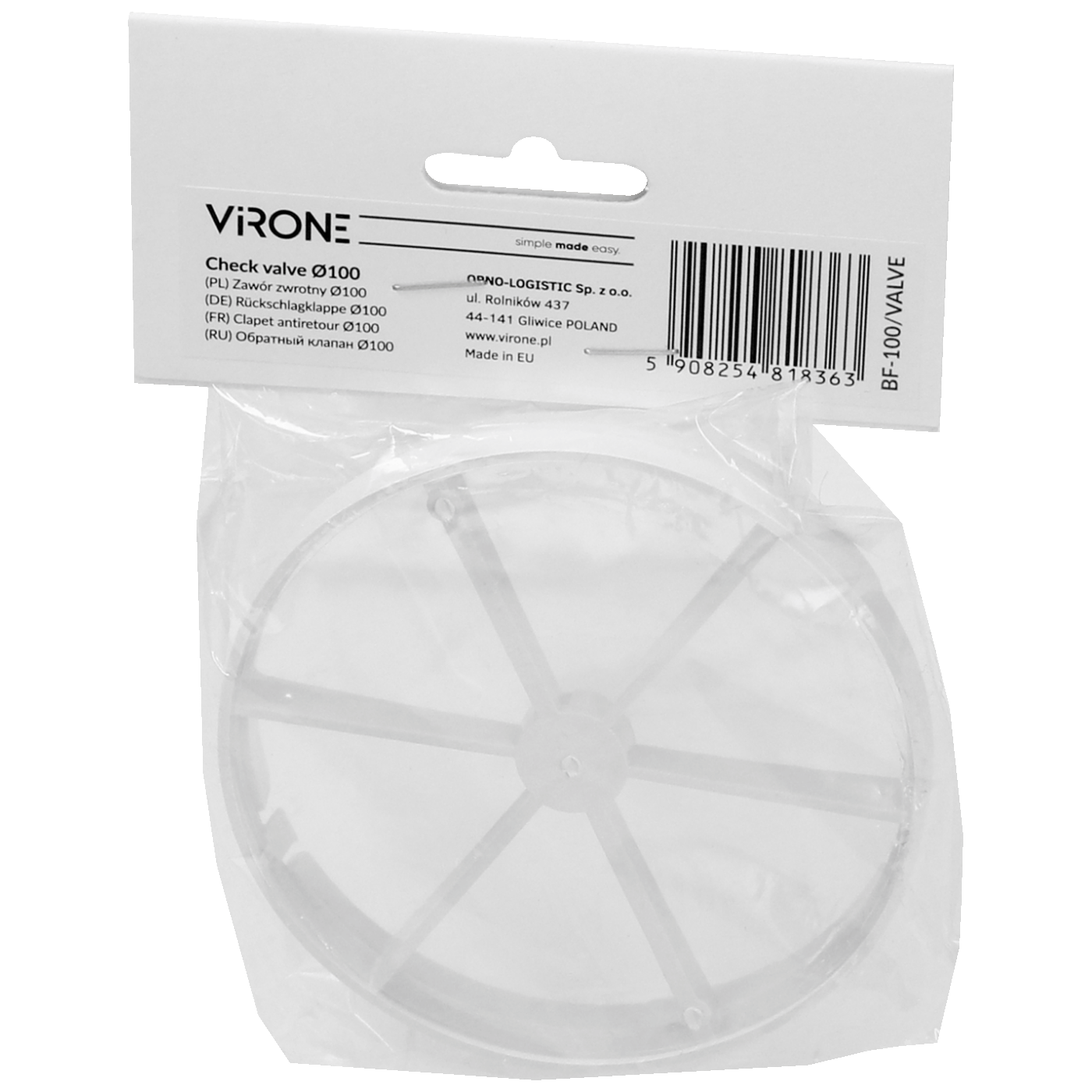 Virone BF-100/VALVE Ventil za aspiratore