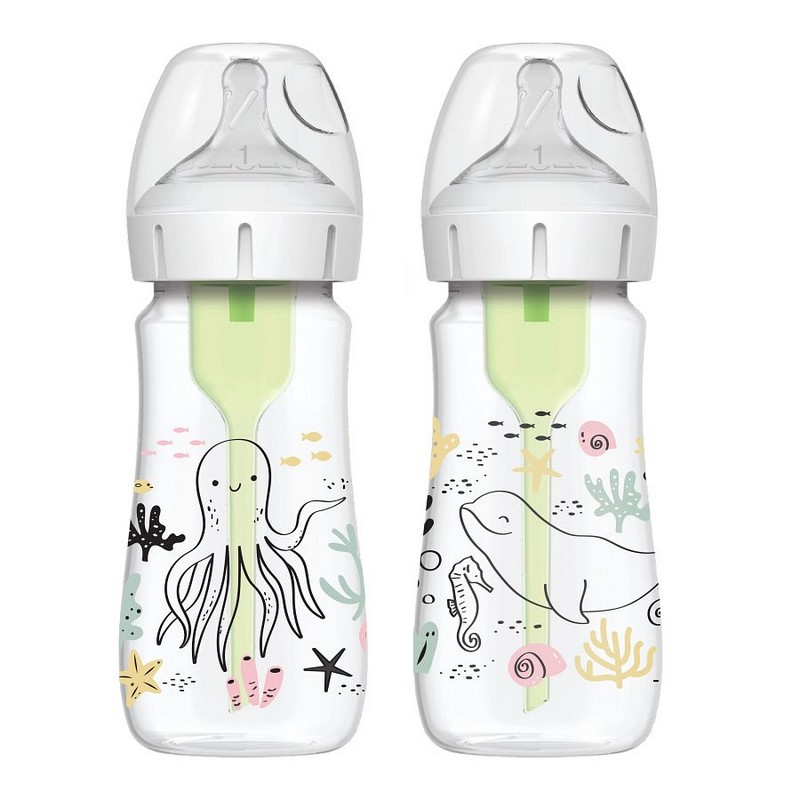 DrBrowns plastična flaša sa širokim grlom WB92028 Ocean, 270ml, 2 komada