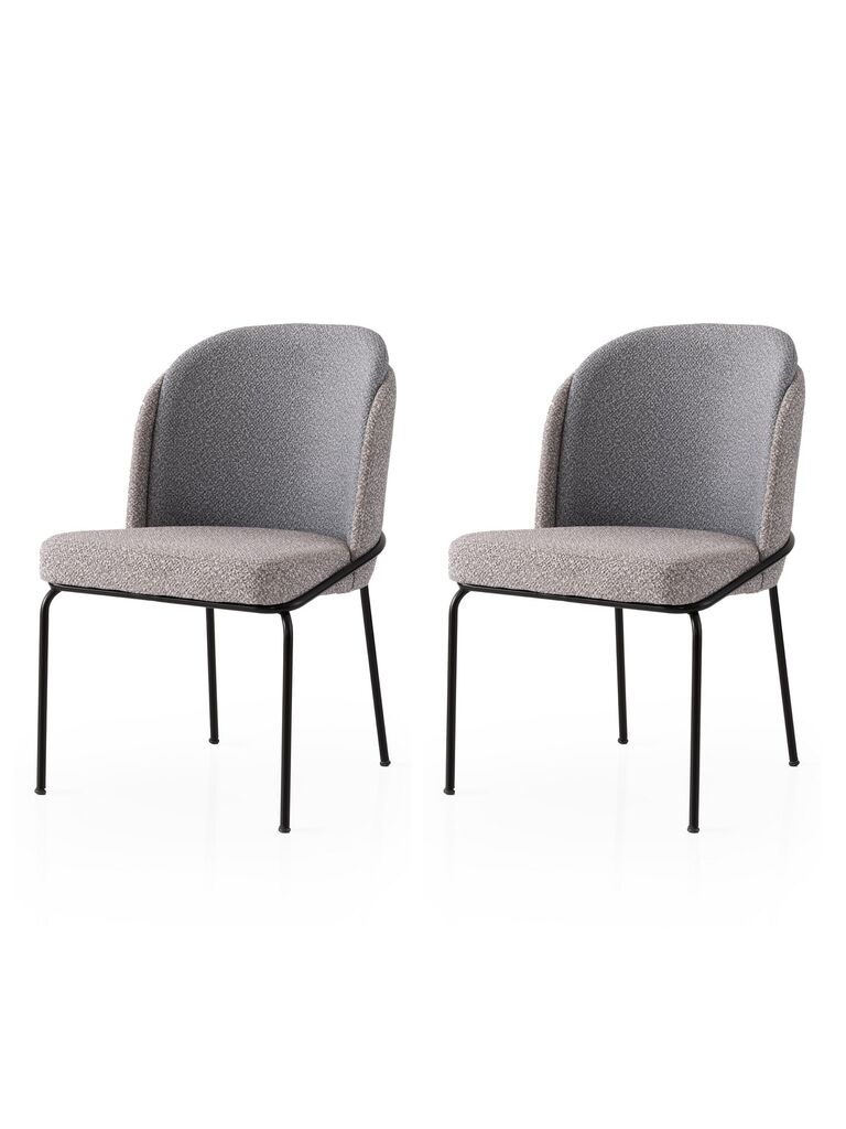 Hanah Home Set trpezarijskih stolica Dore 175 V2, 2 dijela, Siva