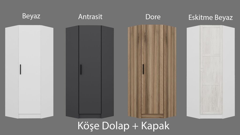 Hanah Home Kale ormar, 74x190x52 cm, antracit boja