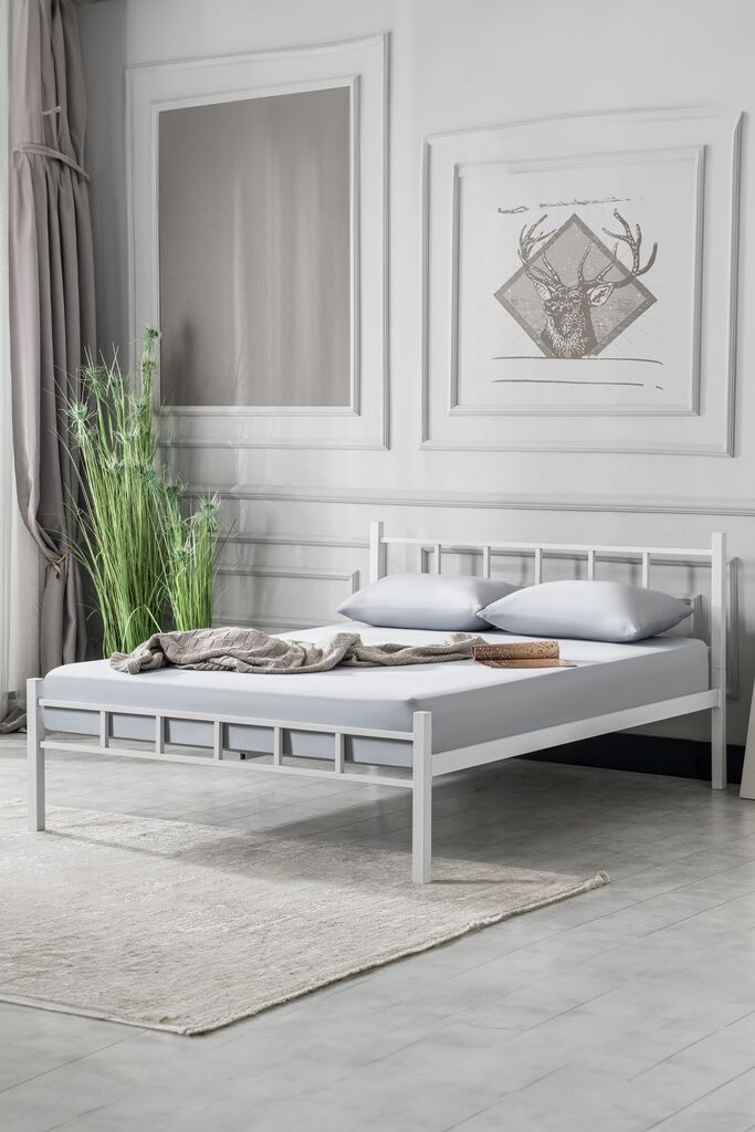 Hanah Home Francuski krevet K90, 160x95x200 cm, Bijeli