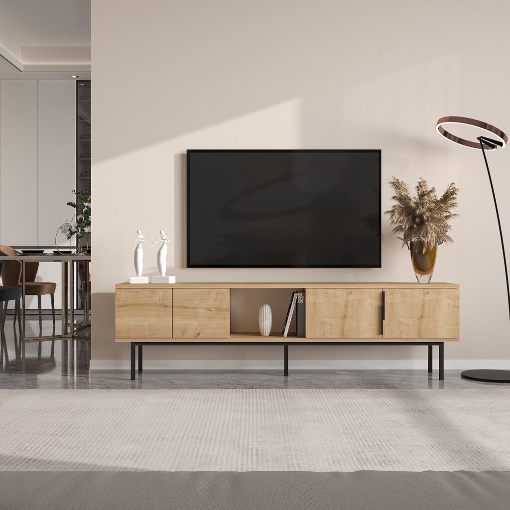 Hanah Home TV komoda Ramsey, 180x50x29,6 cm, Hrast
