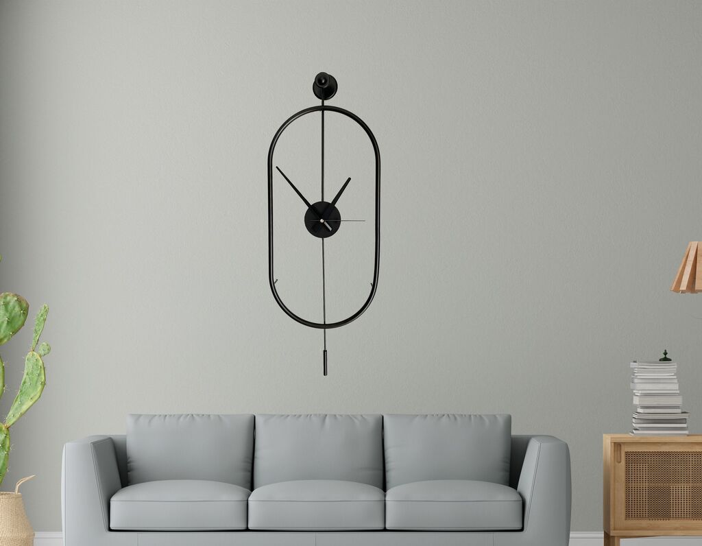 Zidni sat Wallity 28x80x7cm Crni