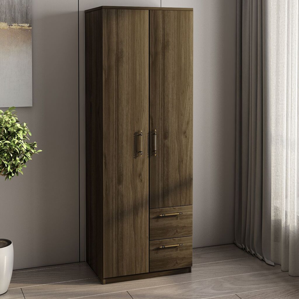Hanah Home Ormar Merlin 2, 60x171.8x45 cm, , Smeđa