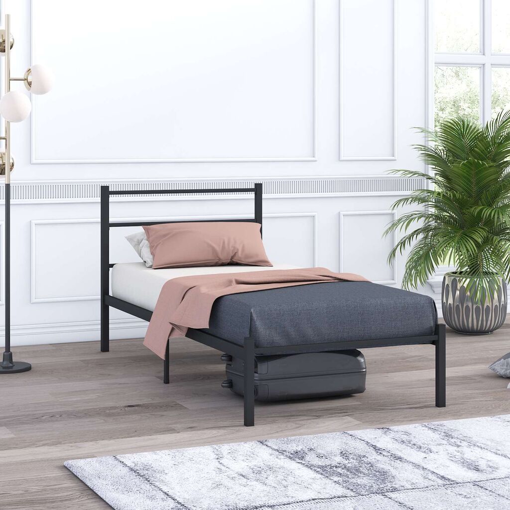 Hanah Home Ram za krevet Basic, 100x200 cm, Crni