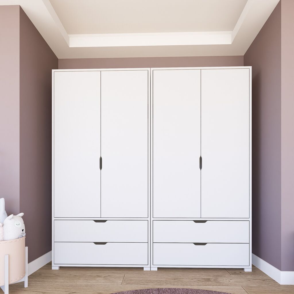 Hanah Home Ormar Duru 1600-022, 180x183x45 cm, Bijela
