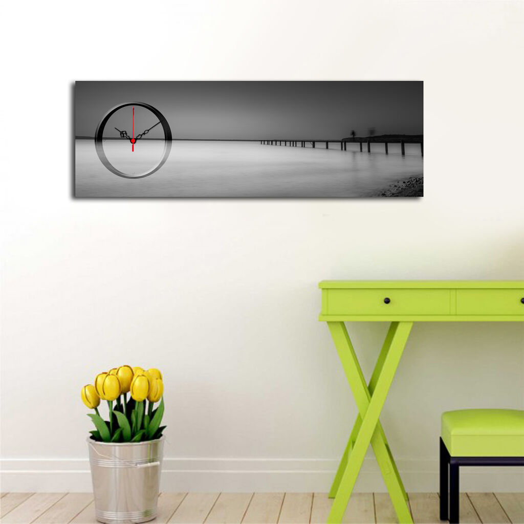 Zidni sat Wallity 30x90cm Šareni