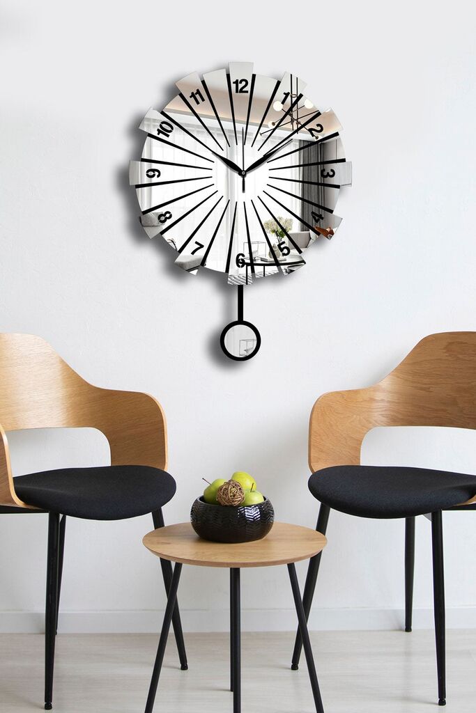 Zidni sat Wallity Vlnt111Gu, 39x50 cm, srebrne boje