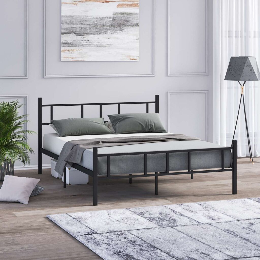 Hanah Home Francuski krevet Akin, 160x88x200 cm, Crni
