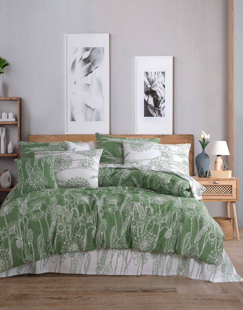 L'essentiel Maison Posteljina Lara, 200x220 cm, 220x240 cm, Zeleno-bijela