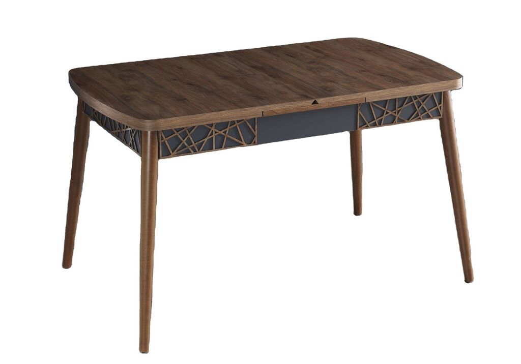 Hanah Home Razvlačivi trpezarijski sto s motivom Amalfi, 131,5-170 cm, orah