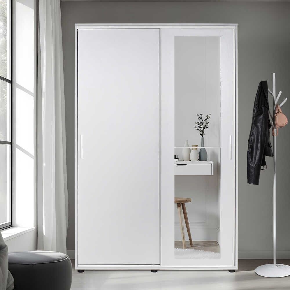 Hanah Home Klizni ormar Prt-620-Bb-3, 120x38x187 cm, Bijela
