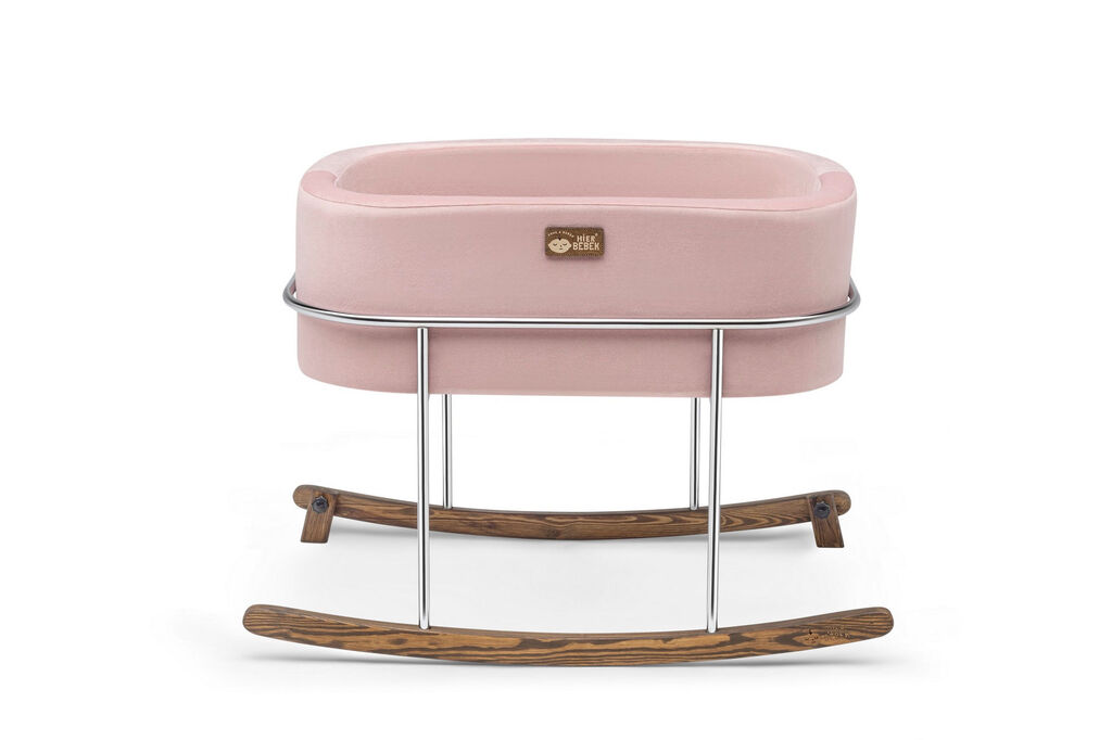 Hanah Home Kolevka Hier Metal, 90x70x58 cm, Roze-srebrne boje