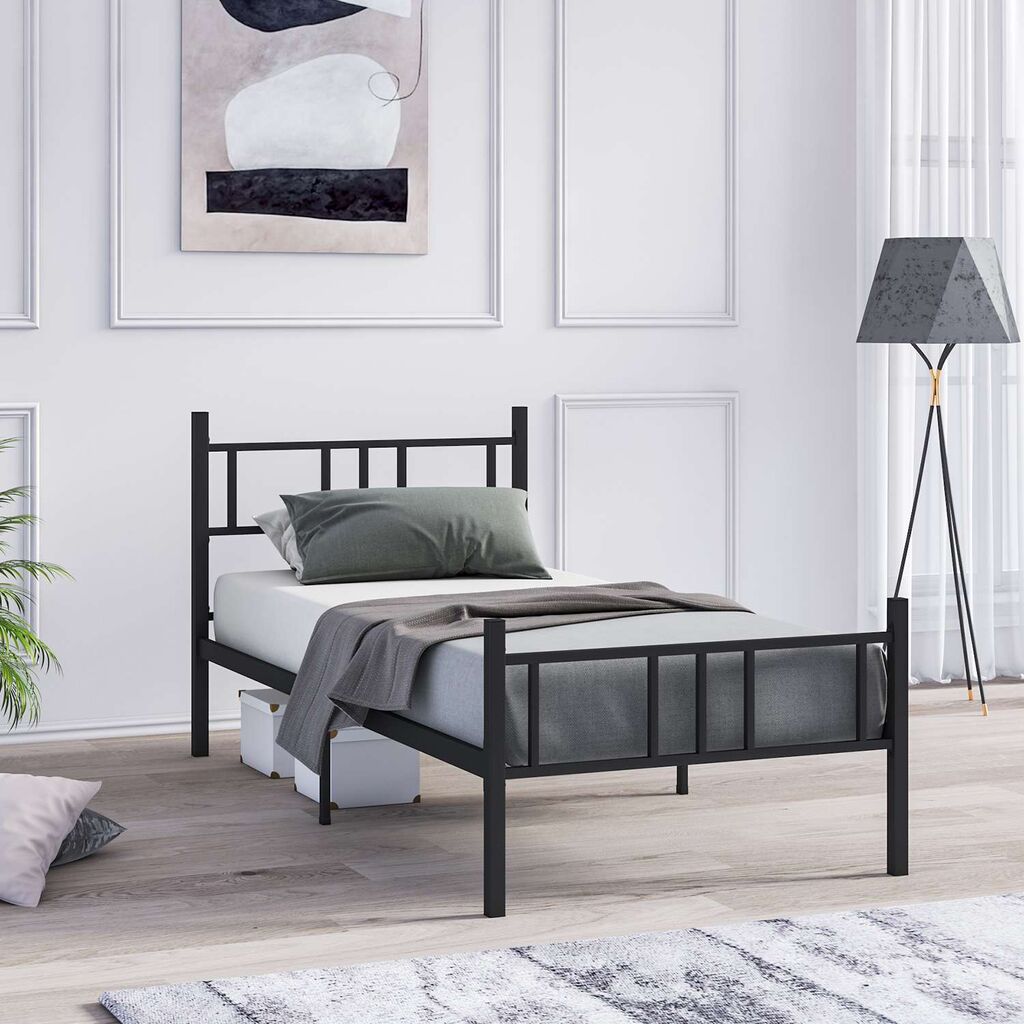Hanah Home Okvir kreveta Akin, 90x190 cm, Crna