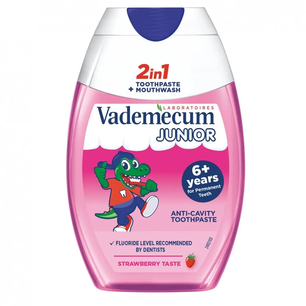 Vademecum Dečija pasta za zube Junior Strawberry, 2 u 1, 75 ml