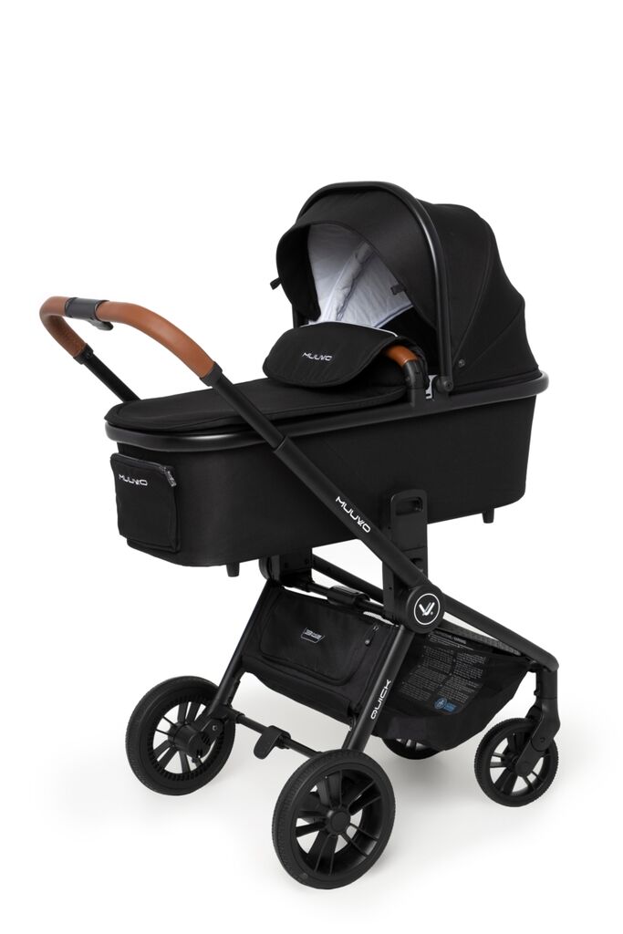 Muuvo Kolica za bebe Quick 2u1, 0-22 kg, Crna