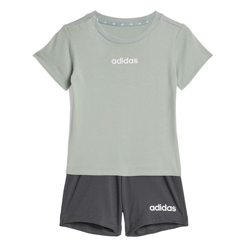 Adidas Set majica i šorts za dečake I Lin T-Set 160 Wosa/White/White, Zeleni