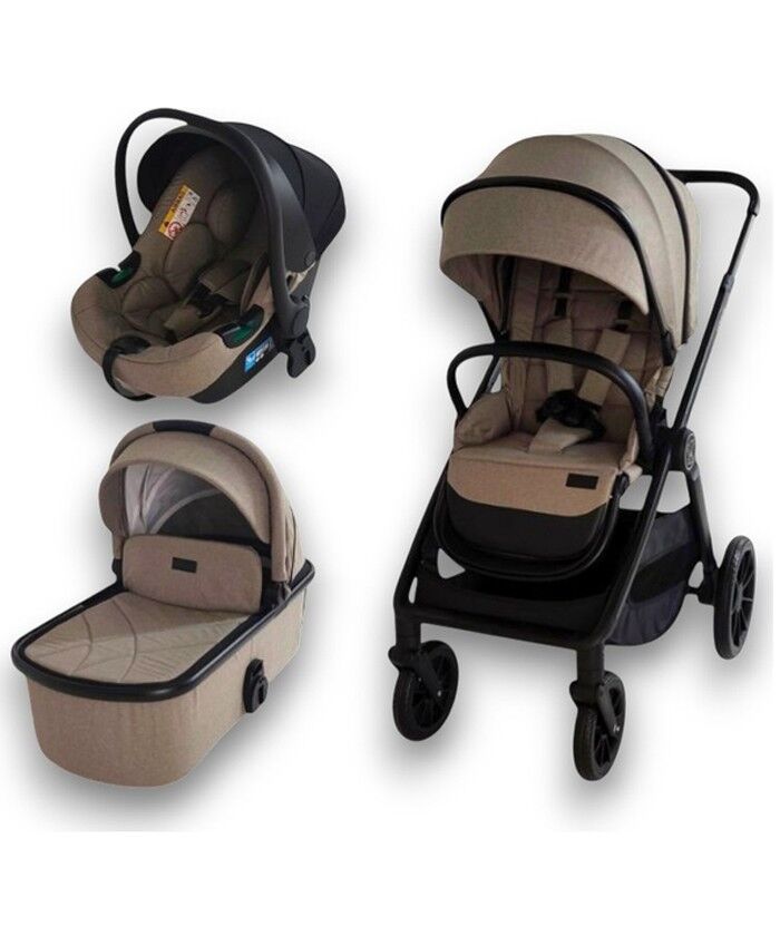 BBO Kolica za bebe 3u1 Voyage Mud Melange, Bež