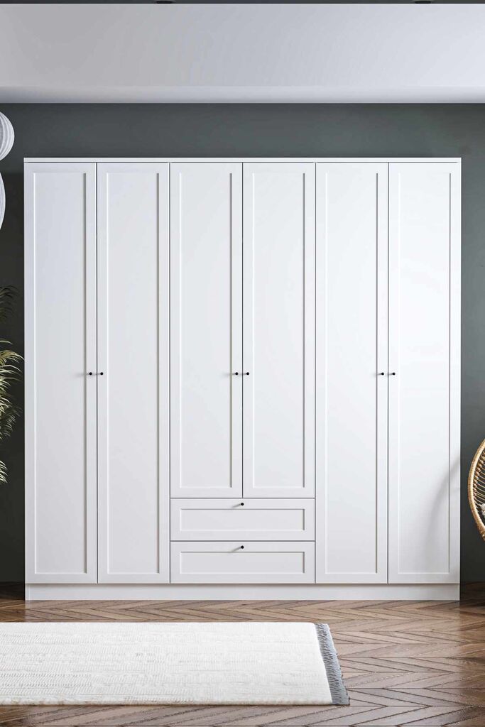 Hanah Home Ormar Terra 6 210, 205 x 210 x 52 cm, Bijeli