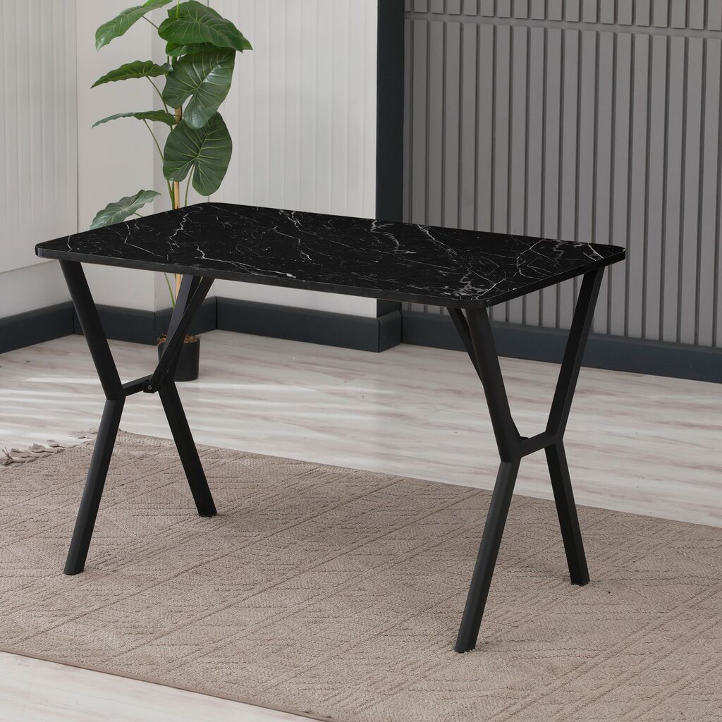 Hanah Home Trpezarijski sto Elma 110, 110 x 70 x 74 cm, Crni