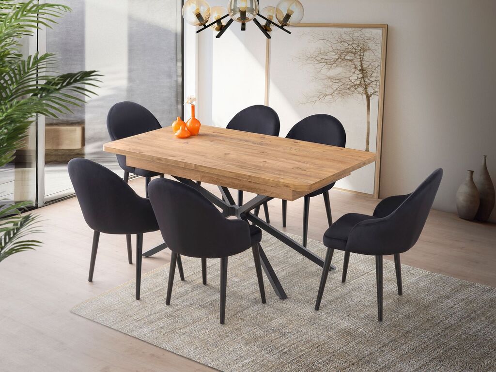 Hanah Home Trpezarijski sto Falcon - 2961, 160x79x90 cm, Smeđa