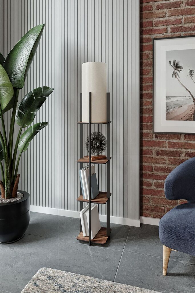 Opviq Podna lampa Quatro, 135 cm, Smeđa